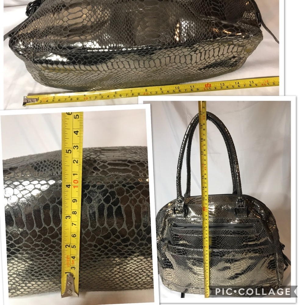 Cache Reptile Print Metallic Purse - image 6